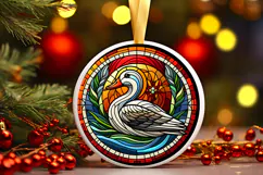 Round Christmass Ornament PNG Product Image 1