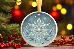 Round Christmass Ornament PNG Product Image 1