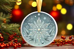 Round Christmass Ornament PNG Product Image 1