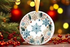 Round Christmass Ornament PNG Product Image 1