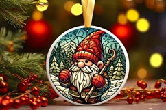 Round Christmas Ornament Sublimation|Clipart Product Image 2