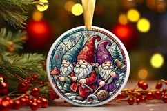 Round Christmas Ornament Sublimation|Clipart Product Image 2