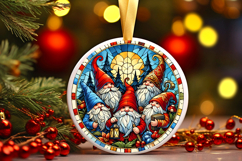 Round Christmass Ornament PNG Product Image 1