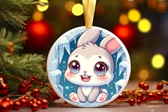 Round Christmas Ornament Sublimation|Clipart Product Image 1