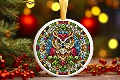 Round Christmas Ornament Sublimation|Clipart Product Image 2
