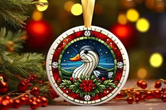 Round Christmas Ornament Sublimation|Clipart Product Image 1