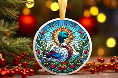 Round Christmass Ornament PNG Product Image 1