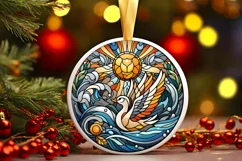 Round Christmas Ornament Sublimation|Clipart Product Image 1