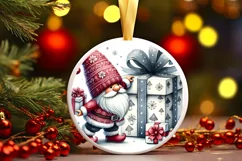 Round Christmas Ornament Sublimation|Clipart Product Image 2