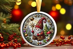 Round Christmas Ornament Sublimation|Clipart Product Image 2