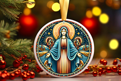 Round Christmass Ornament PNG Product Image 1