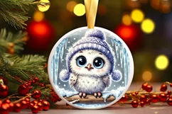 Round Christmas Ornament Sublimation|Clipart Product Image 2