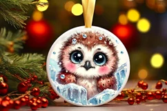 Round Christmas Ornament Sublimation|Clipart Product Image 2