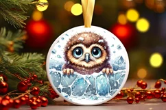 Round Christmas Ornament Sublimation|Clipart Product Image 2