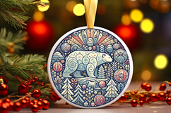 Round Christmass Ornament PNG Product Image 1