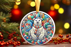 Round Christmass Ornament PNG Product Image 1