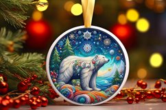 Round Christmas Ornament Sublimation|Clipart Product Image 1