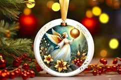 Round Christmas Ornament Sublimation|Clipart Product Image 2