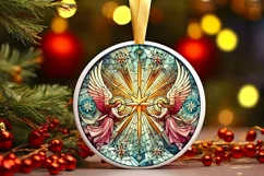 Round Christmas Ornament Sublimation|Clipart Product Image 2