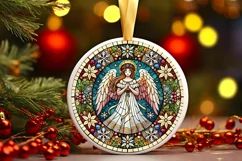 Round Christmas Ornament Sublimation|Clipart Product Image 2