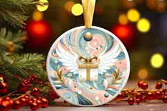 Round Christmas Ornament Sublimation|Clipart Product Image 1