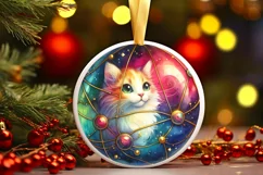 Round Christmas Ornament Sublimation|Clipart Product Image 1