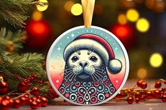 Round Christmas Ornament Sublimation|Clipart Product Image 1