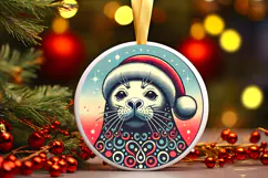 Round Christmass Ornament PNG Product Image 1