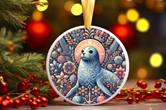 Round Christmass Ornament PNG Product Image 1