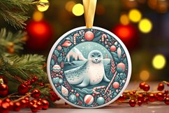 Round Christmas Ornament Sublimation|Clipart Product Image 2