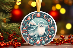 Round Christmass Ornament PNG Product Image 1