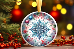 Round Christmass Ornament PNG Product Image 1