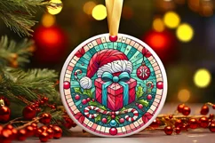 Round Christmas Ornament Sublimation|Clipart Product Image 2