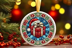 Round Christmas Ornament Sublimation|Clipart Product Image 2