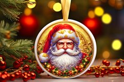 Round Christmas Ornament Sublimation|Clipart Product Image 1