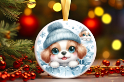 Round Christmass Ornament PNG Product Image 1