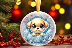 Round Christmas Ornament Sublimation|Clipart Product Image 1