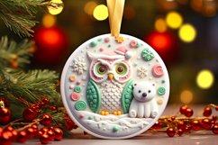 Round Christmas Ornament Sublimation|Clipart Product Image 1