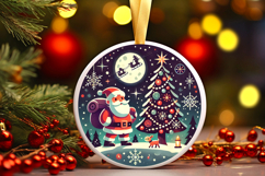 Round Christmass Ornament PNG Product Image 2