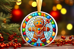 Round Christmass Ornament PNG Product Image 1