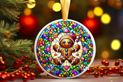 Round Christmass Ornament PNG Product Image 1