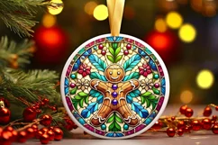 Round Christmas Ornament Sublimation|Clipart Product Image 1