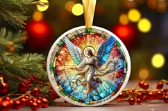 Round Christmas Ornament Sublimation|Clipart Product Image 2