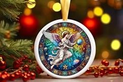 Round Christmas Ornament Sublimation|Clipart Product Image 2