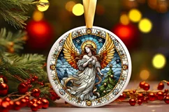 Round Christmas Ornament Sublimation|Clipart Product Image 2