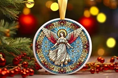 Round Christmas Ornament Sublimation|Clipart Product Image 2