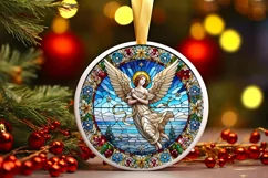Round Christmas Ornament Sublimation|Clipart Product Image 2