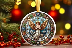 Round Christmas Ornament Sublimation|Clipart Product Image 2