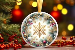 Round Christmas Ornament Sublimation|Clipart Product Image 3