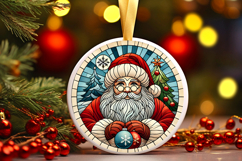 Round Christmass Ornament PNG Product Image 1